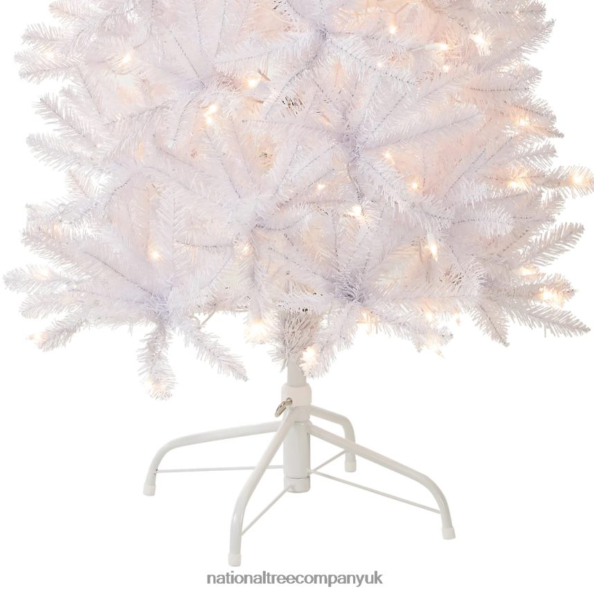 Trees | National Tree Company Artificial Pre-Lit Slim Christmas Tree White Kingswood Fir White Lights Includes Stand 7 Feet F2L4F134